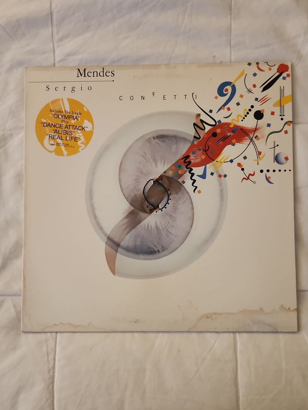 Sergio Mendes: Confetti Vintage Vinyl PROMO TAG NEVER PLAYED (Cover Time Wear)